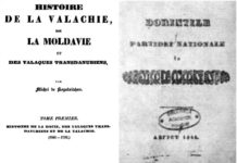 Colaj cu primele pagini din ''Istoria. De la Valahia la Moldova si a valahilor transdanubieni si ''Dorintile partidei nationale din Moldova''. Sursa foto: wikipedia.org